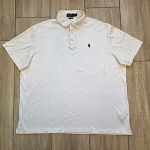 Polo Ralph Lauren Classic Fit White Polo Shirt Men’s XXL 100% Cotton